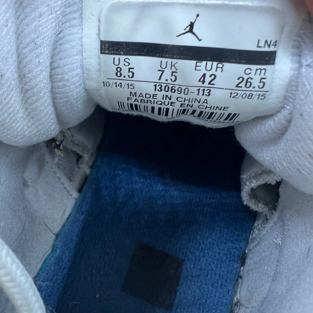 Nike Air Jordan 12 Retro French Blue Men's Size 8.5 High Top Sneakers 130690-113